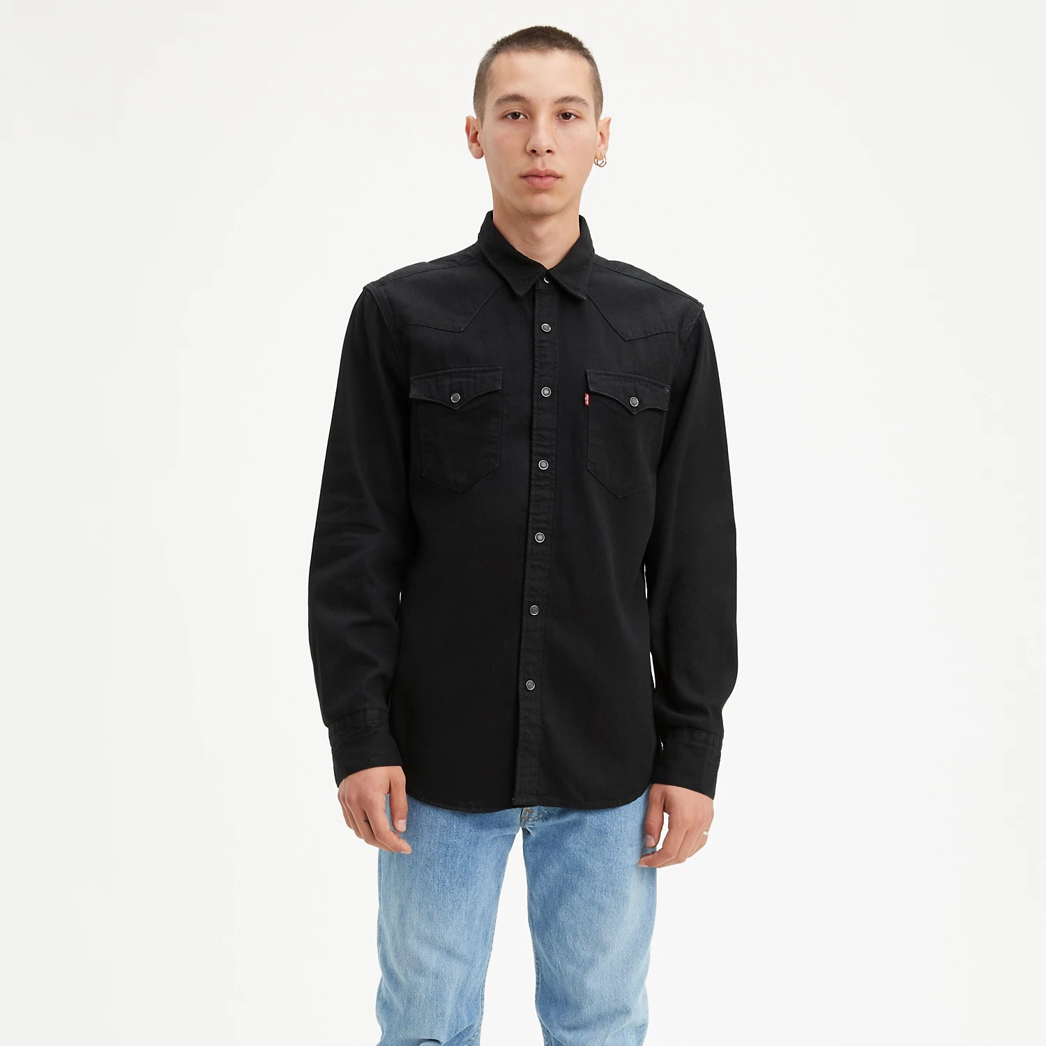 levis barstow western black